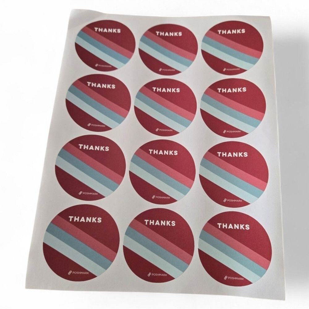 Poshmark "Thank You" stickers used for packaging customer orders Supplies